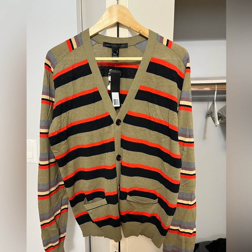 Marc by Marc Jacobs Men’s Stripe Cashmere Blend Cardigan
